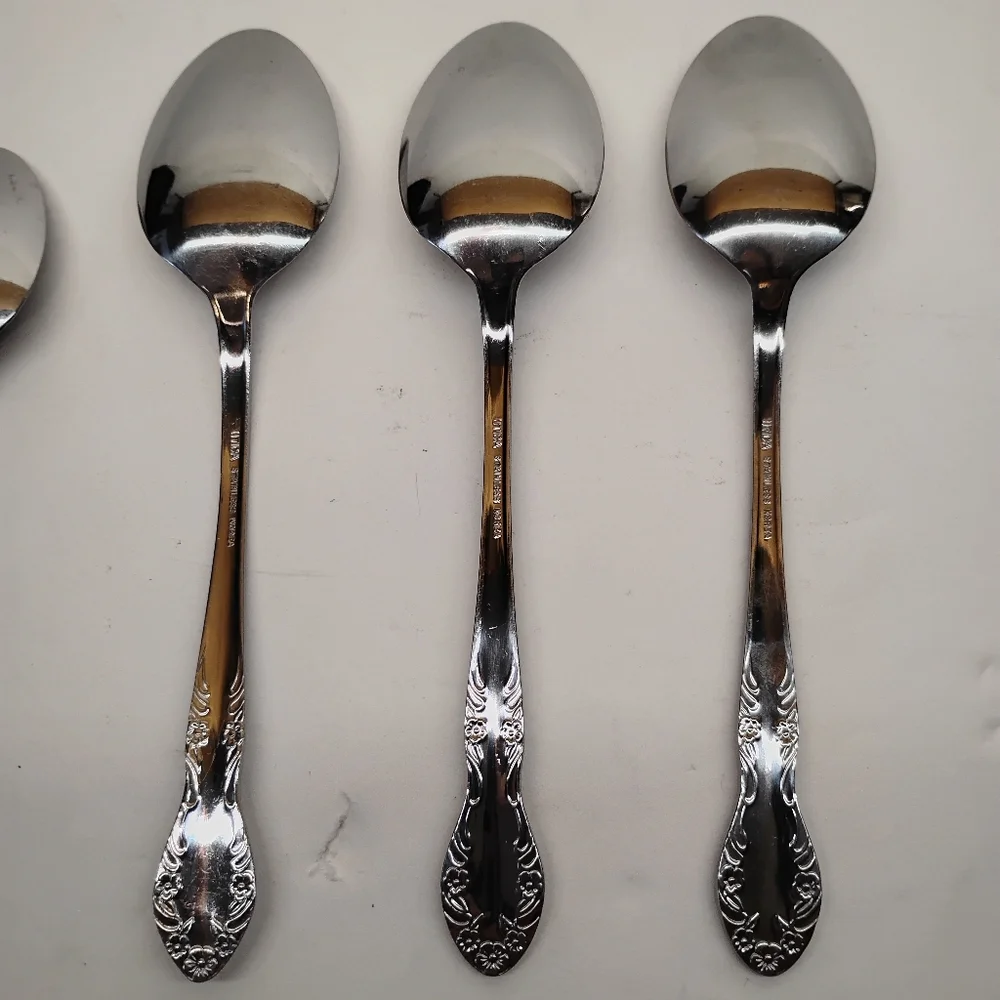 Vintage Utica SARANAC STAINLESS  Flatware‎ Korea 17 Piece Mixed Lot